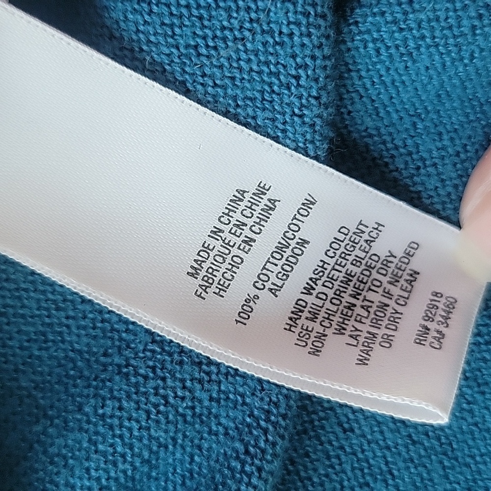 Y2k Vintage Juicy Couture Blue Cotton Button Up Cardigan Sweater SZ:M - Picture 9 of 11
